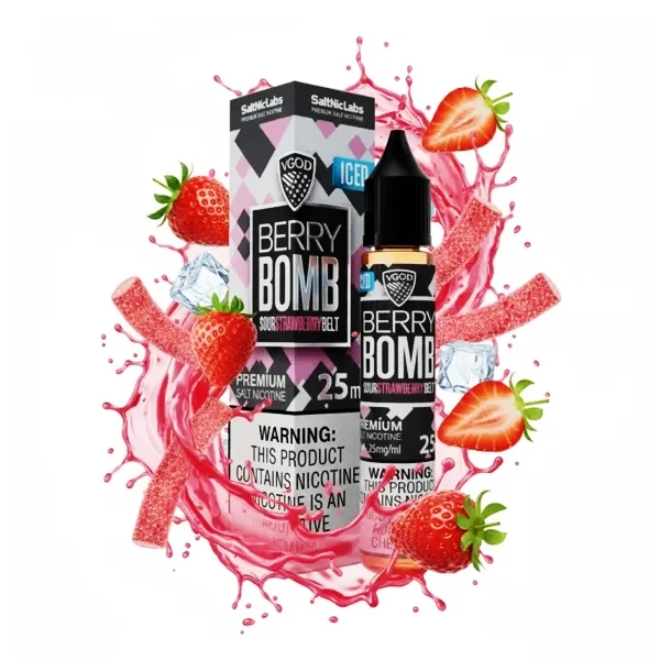 سالت بمب توت فرنگی یخ ویگاد/ VGOD Berry Bomb Ice Saltnic
