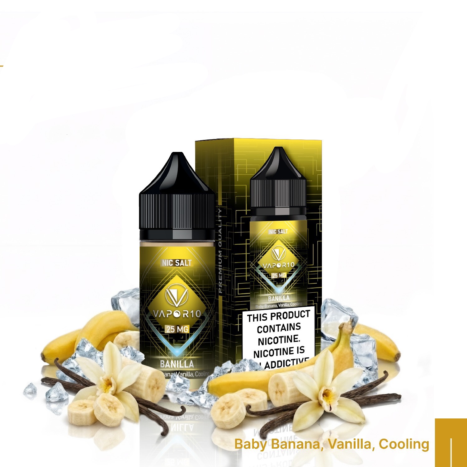 جویس موز وانیل ویپرتن ترکیه/ Juice banilla vapor10