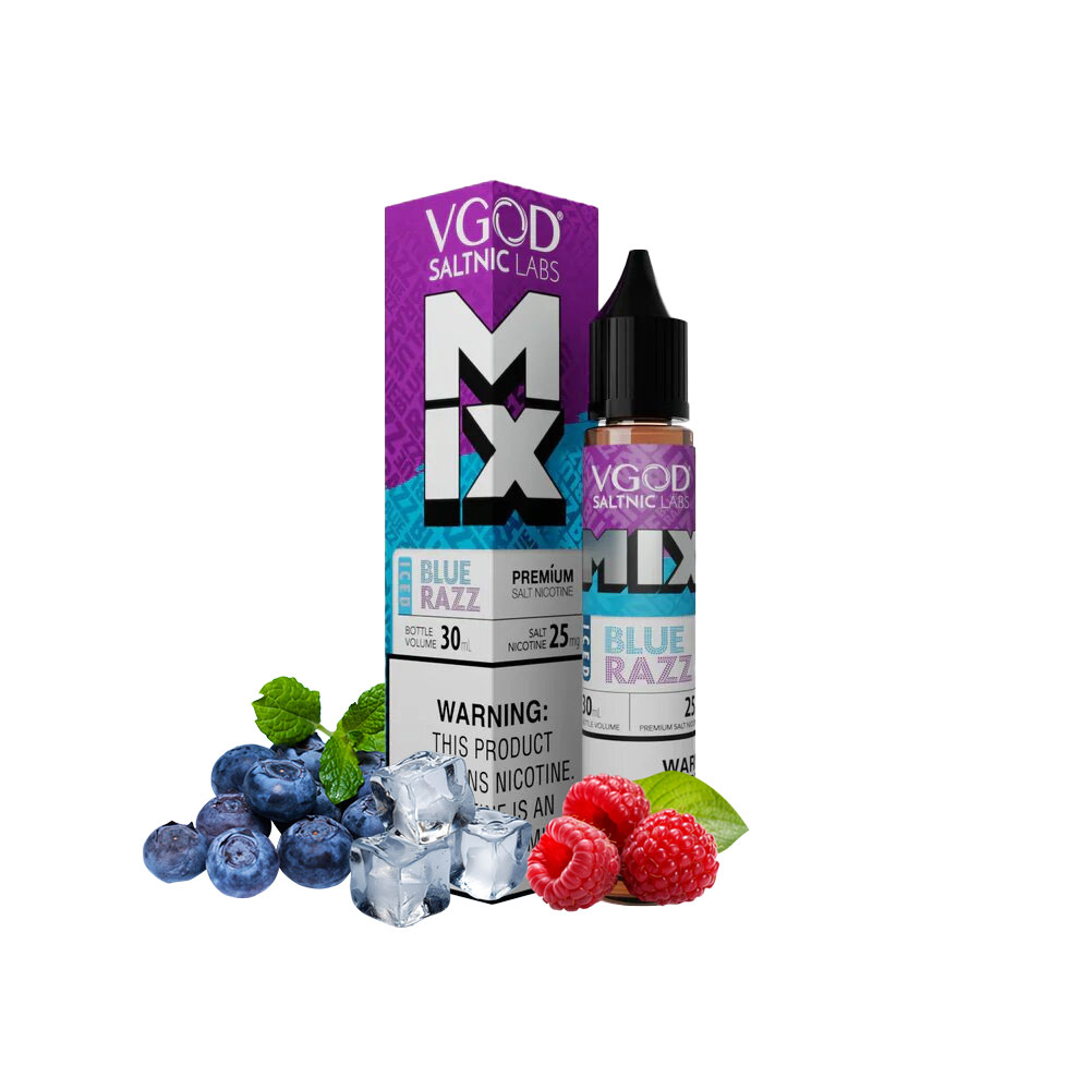 سالت بلوبری تمشک یخ ویگاد/Vgod Saltnic blue razz ice