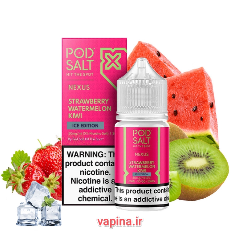 سالت توت فرنگی هندوانه کیوی یخ پاد سالت/ Pod salt strawberry watermelon kiwi ice