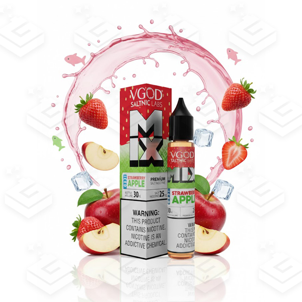 سالت توت فرنگی سیب یخ ویگاد/ VGOD Saltnic MIXED ICED Strawberry Apple