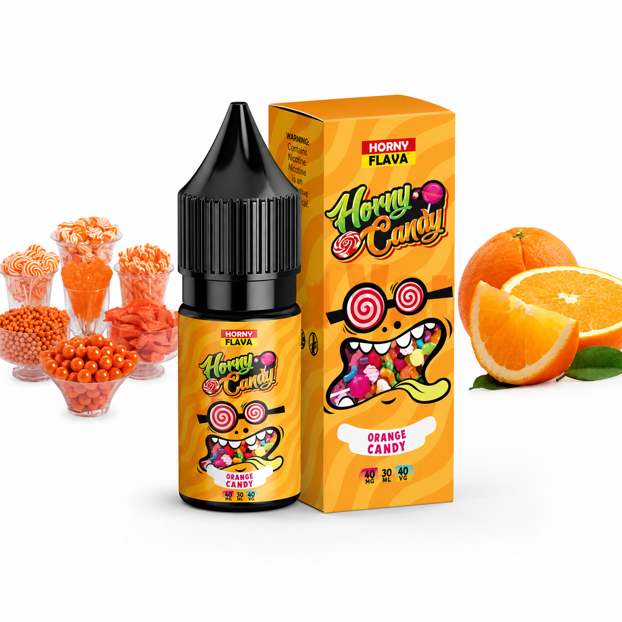 سالت آبنبات پرتقال هورنی فلاوا/Horny Flava candy orange Saltnic