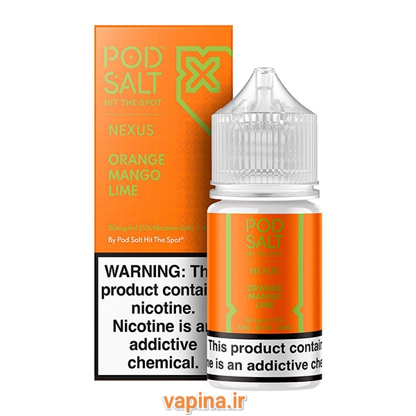 سالت پرتقال انبه لیمو یخ پادسالت/Pod Salt Nexus Orange mango lime ice